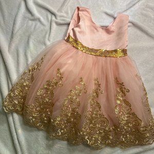 Pink Formal Ball Gown Wedding Dress Girls Size 4T